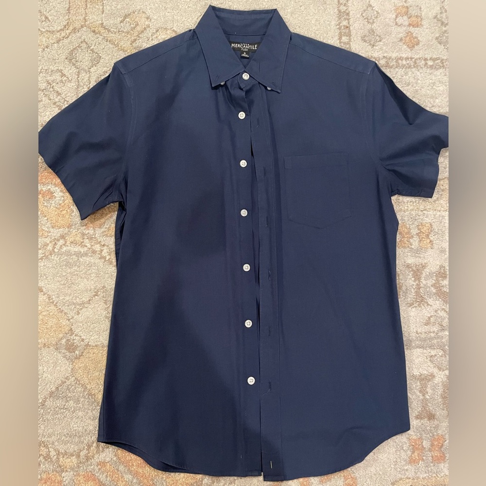 J. Crew mercantile navy shirt